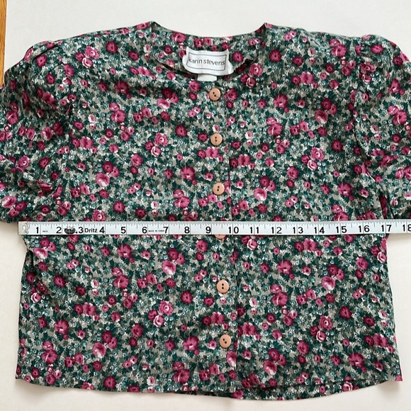 Karin Stevens Vintage 100% Rayon Made in USA Crop Jacket / Cardigan / Button Top - Picture 11 of 13